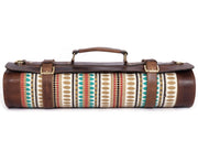 Prima Jacquard & Leather Knife Roll 10 Slot (KR-53-J)