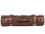 Irish Tweed & Leather Knife Roll 10 Slot (KR-53-K)