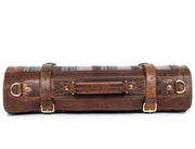 Irish Tweed & Leather Knife Roll 10 Slot (KR-53-K)