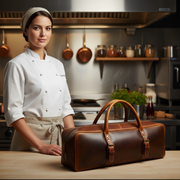 KRC Leather Chef Knife Roll + Leather  Knife Roll Case (KR-14)