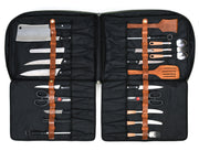 Trento Leather Canvas Chef Knife Backpack Olive Green (BP-188)