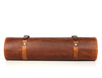 Torino Ranch Leather Chef Knife Roll Stress Brown 10 Slot (KR-53A)