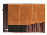 Torino Ranch Leather Chef Knife Roll Walnut Brown 10 Slot (KR-53B)