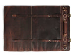 Torino Ranch Leather Chef Knife Roll Walnut Brown 10 Slot (KR-53B)
