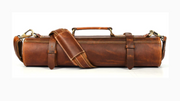 Torino Ranch Leather Chef Knife Roll Stress Brown 10 Slot (KR-53A): A Masterpiece for Chefs on the Move