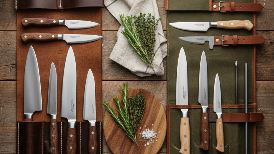 Leather vs canvas knife rolls: which suits your chef style?