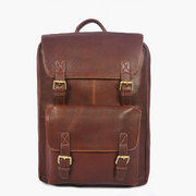 Trento Leather Chef Knife Backpack Saddle Dark Brown (BP-189)