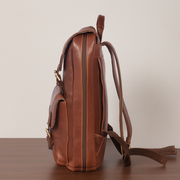 Trento Leather Chef Knife Backpack Saddle Dark Brown (BP-189)
