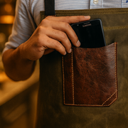 KRC Leather Canvas Rugged Apron - Seaweed Green (AP-19B)