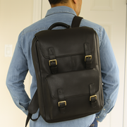 Trento Leather Chef Knife Backpack Charcoal Black (BP-189)