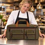 Salerno Canvas Chef Knife Case Olive Green (KR-62)