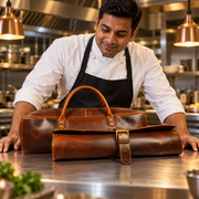 KRC Leather Chef Knife Roll + Leather  Knife Roll Case (KR-14)