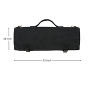 Felipe Canvas Chef Knife Roll Bag Black 13 Slot (KR-67)