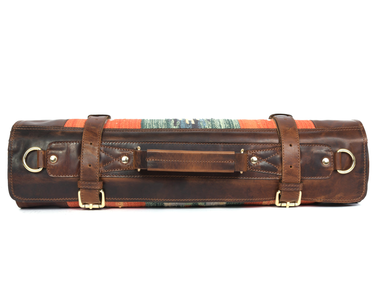Montana Kilim & Leather Knife Roll 10 Slot (KR-53-I)