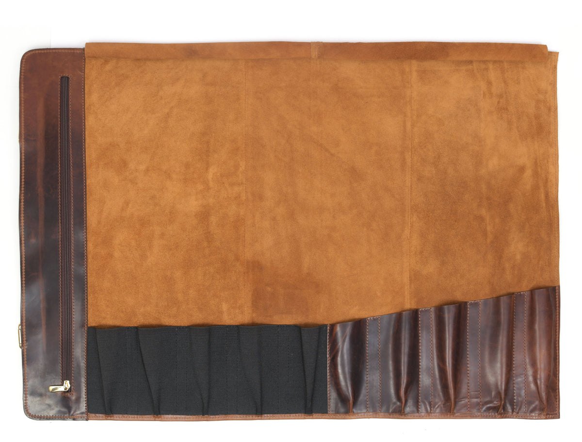 Montana Kilim & Leather Knife Roll 10 Slot (KR-53-I)