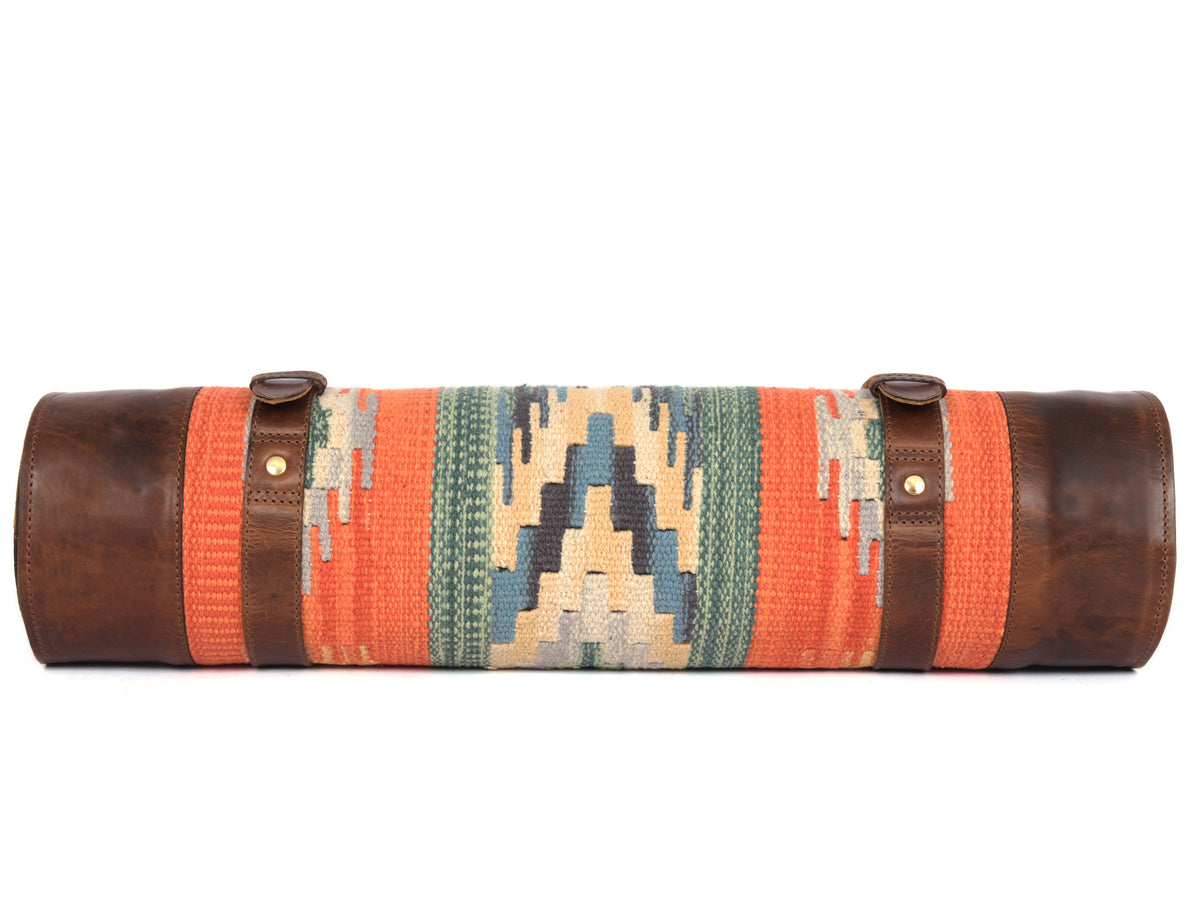 Montana Kilim & Leather Knife Roll 10 Slot (KR-53-I)