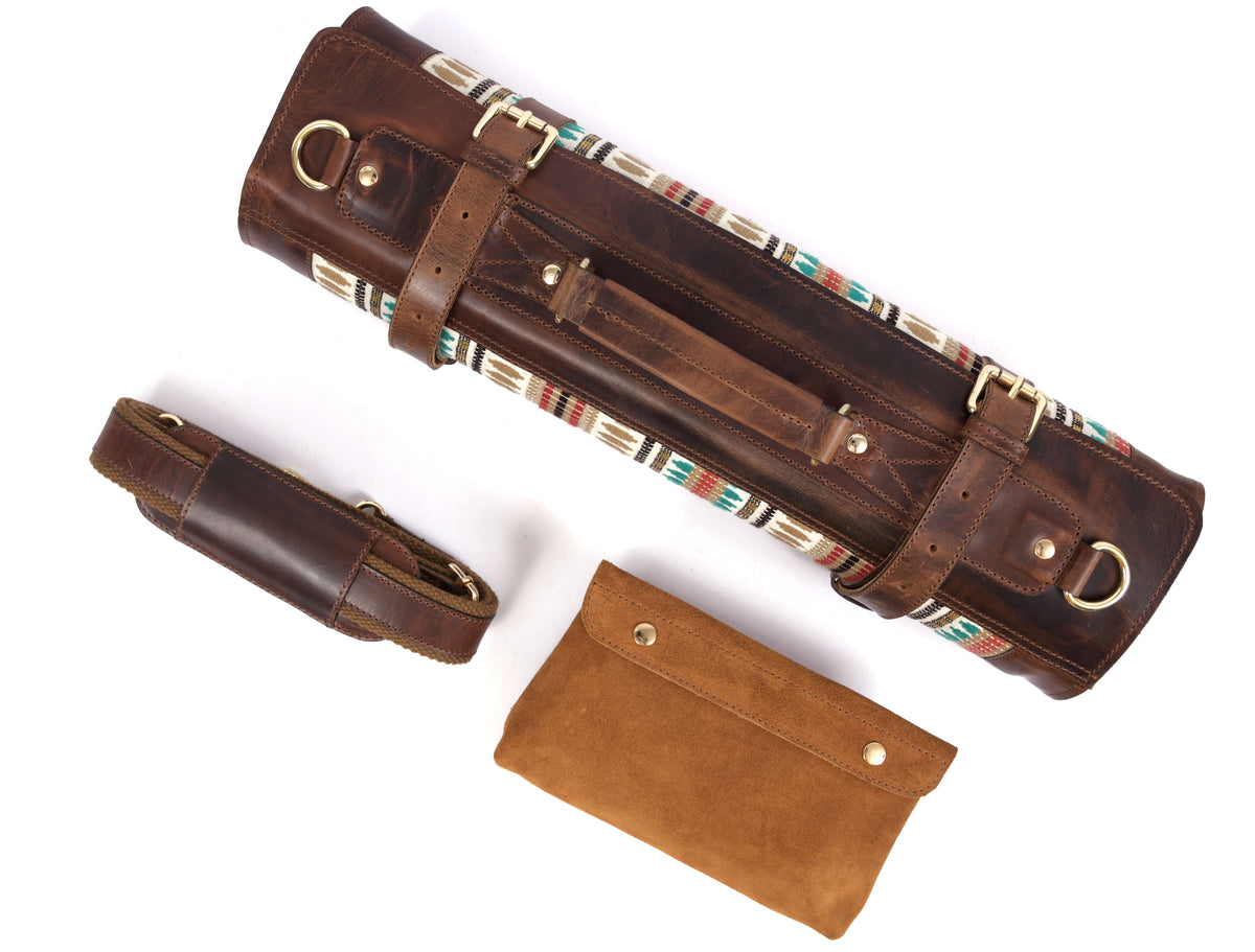 Prima Jacquard & Leather Knife Roll 10 Slot (KR-53-J)