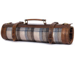 Irish Tweed & Leather Knife Roll 10 Slot (KR-53-K)