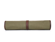 Iris Leather Chef Knife Roll Olive Green 5 Slot (KR-64)