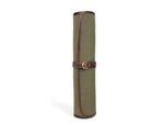 Iris Leather Chef Knife Roll Olive Green 5 Slot (KR-64)