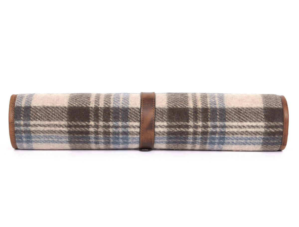 IRISH TWEED & LEATHER KNIFE ROLL 6 SLOT (KR-53-E)