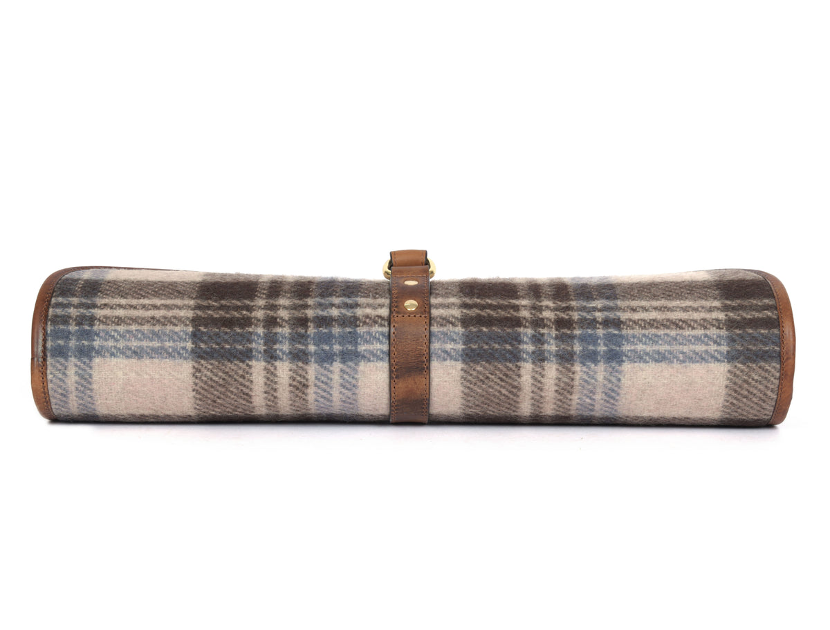 IRISH TWEED & LEATHER KNIFE ROLL 6 SLOT (KR-53-E)