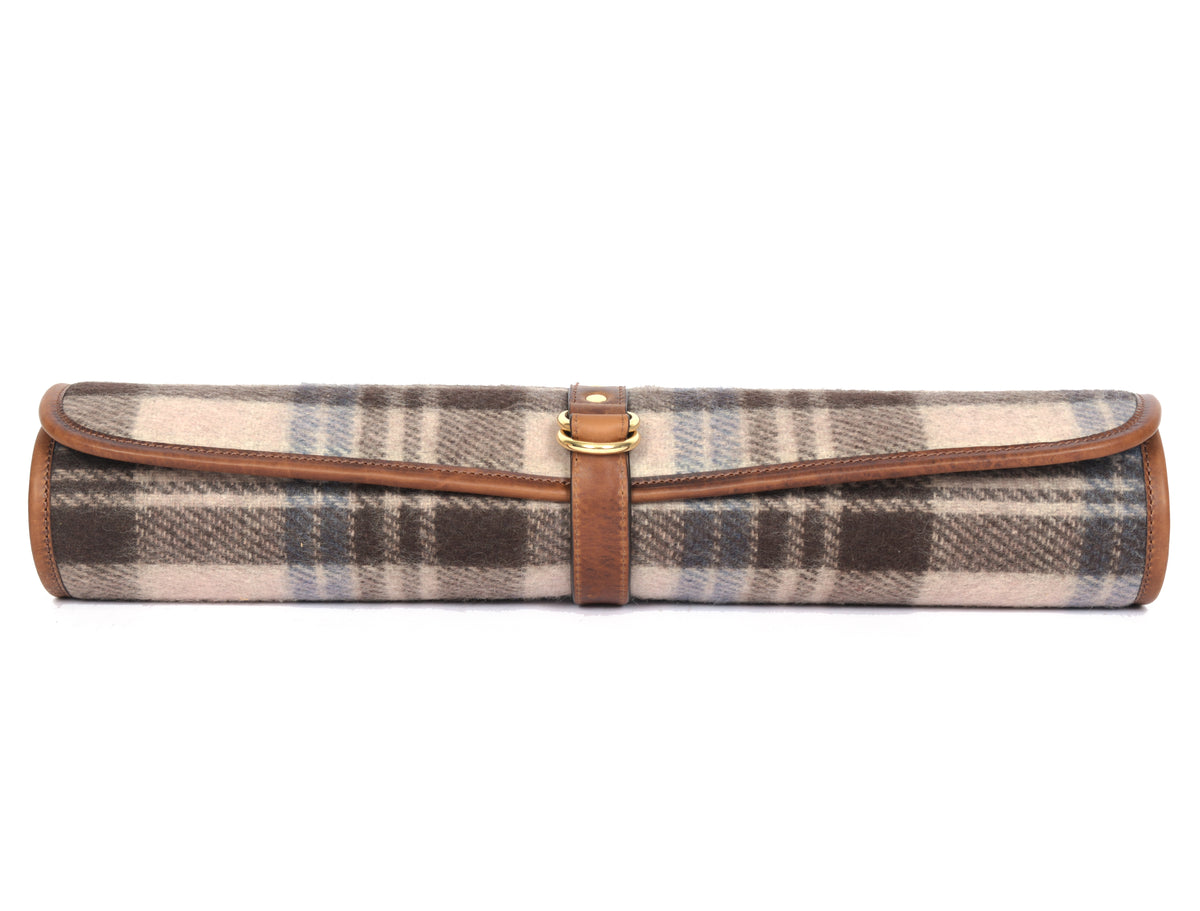IRISH TWEED & LEATHER KNIFE ROLL 6 SLOT (KR-53-E)