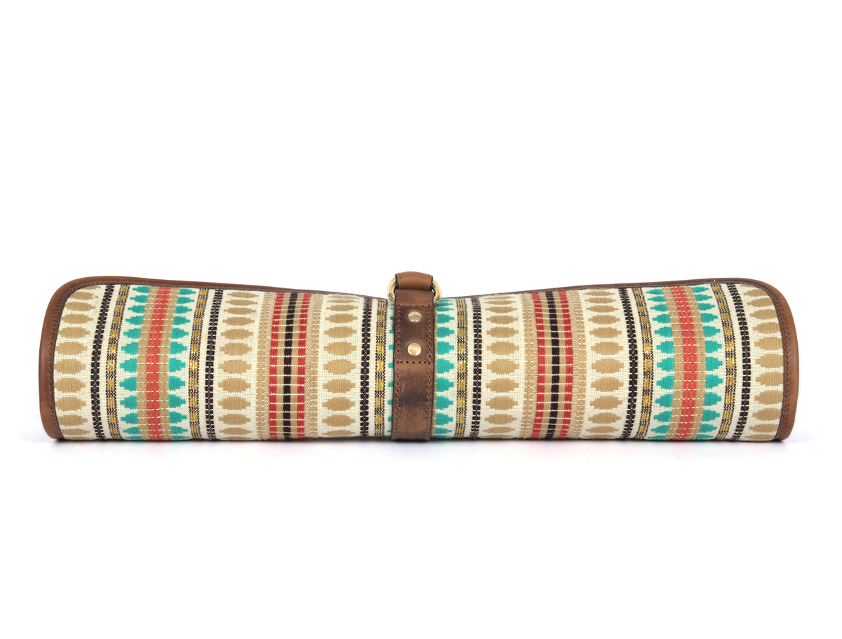 Prima Jacquard & Leather Knife Roll 6 Slot (KR-64-F)