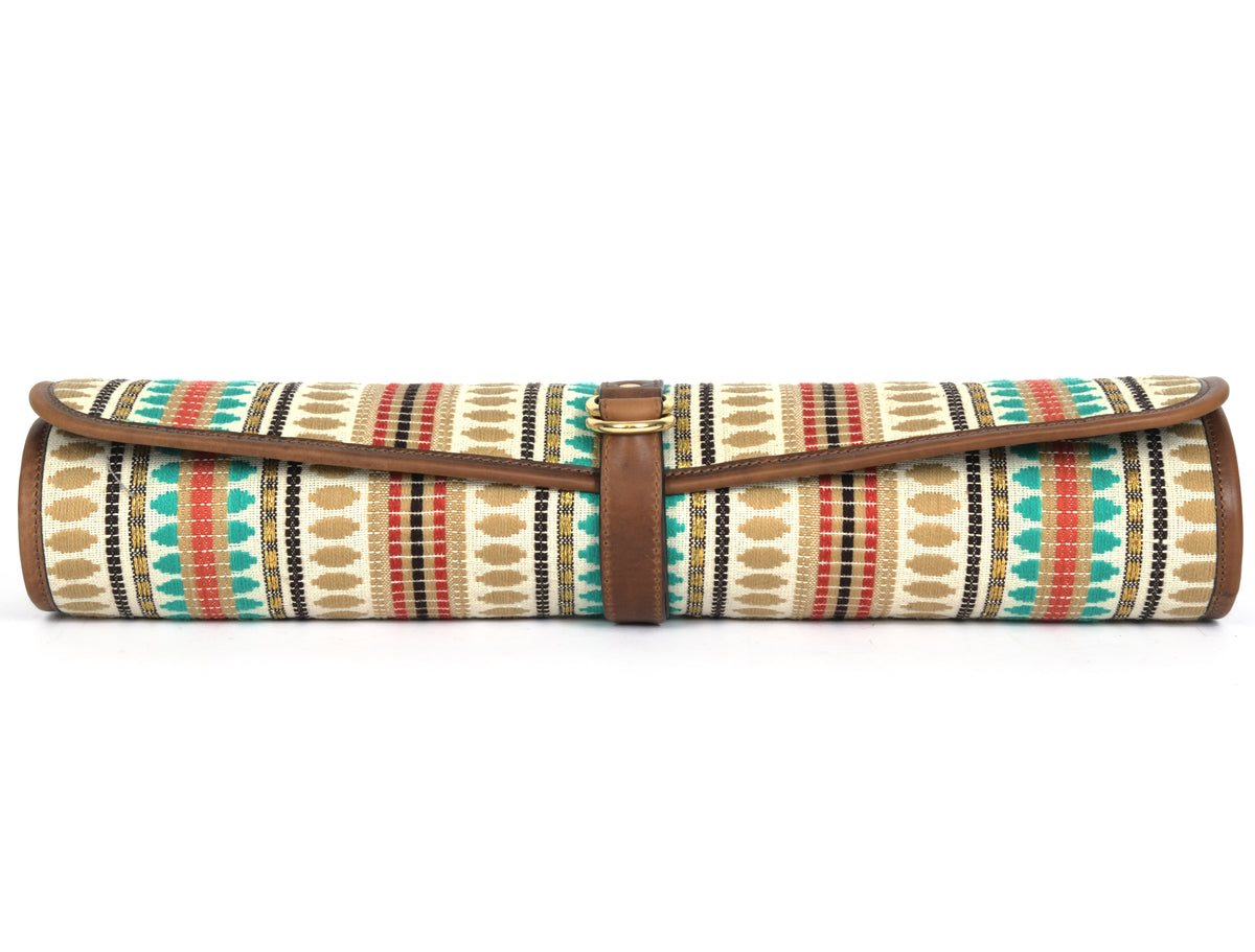 Prima Jacquard & Leather Knife Roll 6 Slot (KR-64-F)