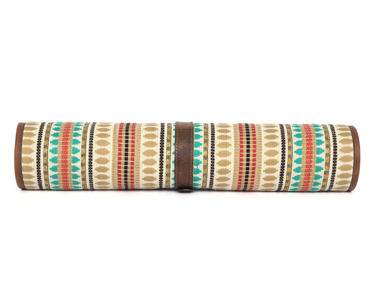 Prima Jacquard & Leather Knife Roll 6 Slot (KR-64-F)