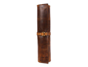 KRC Leather Chef Knife Roll Caramel Brown 6 Slot (KR-88)