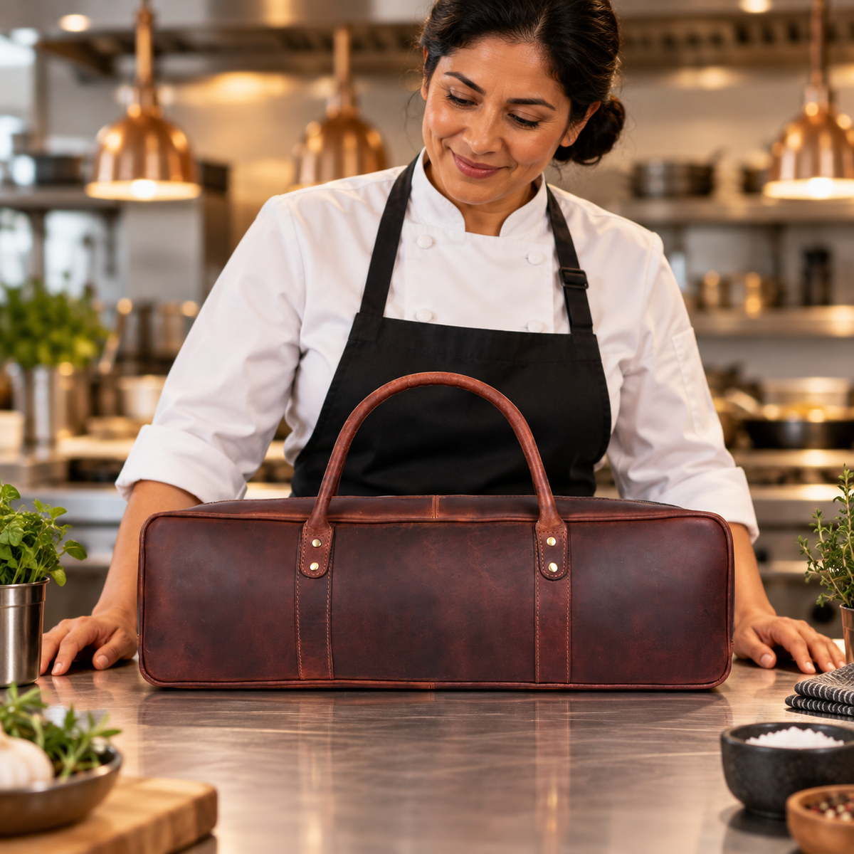 KRC Leather Chef Knife Roll Bag (KR-06)