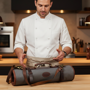 KRC Leather Canvas Knife Roll 15 Slot (KR-13)