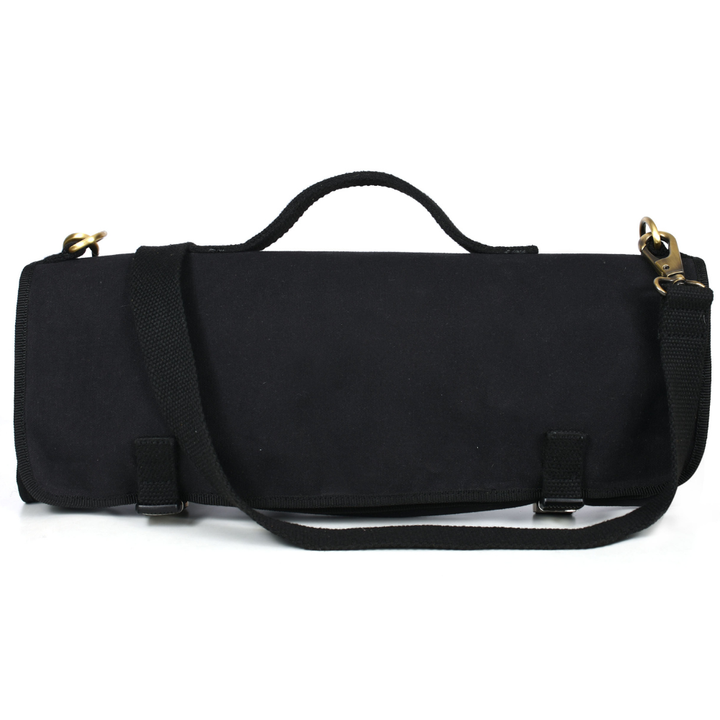 Felipe Canvas Chef Knife Roll Bag Black 14 Slot (KR-67)