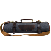 Malaga Leather Canvas Chef Knife Roll Grey 13 Slot (KR-28)