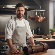 KRC Leather Chef Knife Roll Walnut 7 Slot (KR-20)