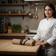 Chef's Twill Knife Roll Ivory 7 Slot (KR-70A)