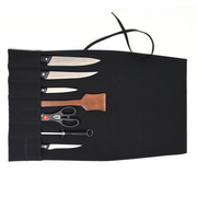 Chef's Twill Knife Roll Raven Black 7 Slot (KR-70)