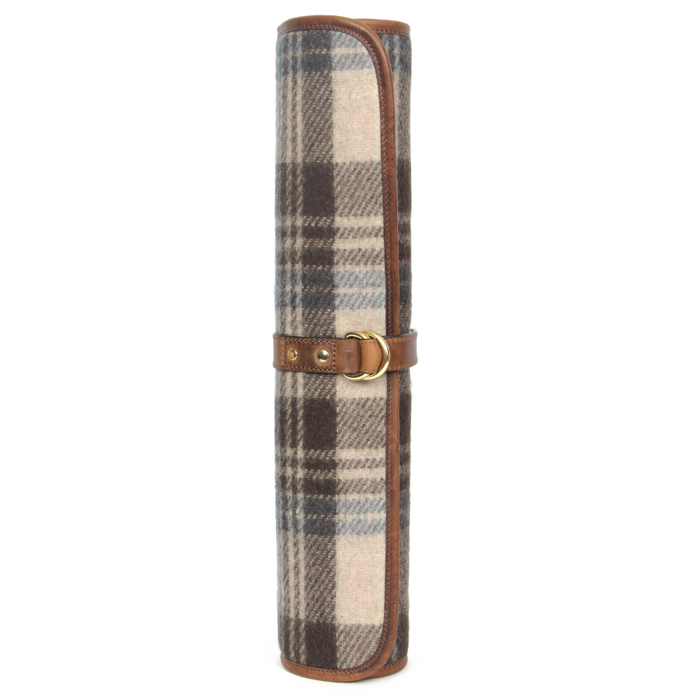 IRISH TWEED & LEATHER KNIFE ROLL 6 SLOT (KR-53-E)