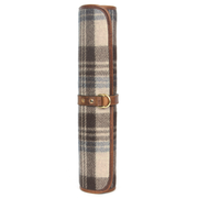 IRISH TWEED & LEATHER KNIFE ROLL 6 SLOT (KR-53-E)