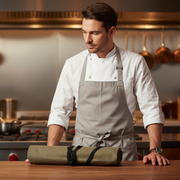 KRC Canvas Chef Knife Roll 5 Slot (KR-56) - Olive Green