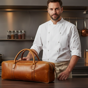 Jerez Leather Chef Knife Bag Ochre Brown (KR-06)