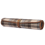 IRISH TWEED & LEATHER KNIFE ROLL 6 SLOT (KR-53-E)