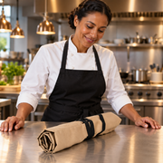 Chef's Twill Knife Roll Ivory 7 Slot (KR-70A)