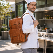 Trento Leather Chef Knife Backpack Saddle (BP-189)