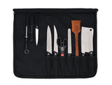 Felipe Canvas Chef Knife Roll Bag Black 13 Slot (KR-67)