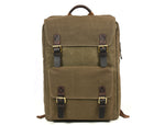 Trento Leather Canvas Chef Knife Backpack Olive Green (BP-188)