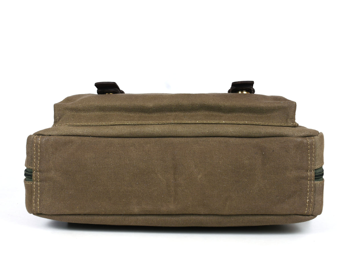 Trento Leather Canvas Chef Knife Backpack Olive Green (BP-188)