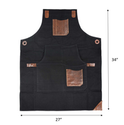 KRC Leather Wax Canvas Apron Raven Black (AP-19A)