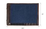 Turin Leather Canvas Chef Knife Roll Abyss Blue 10 Slot (KR-68B)